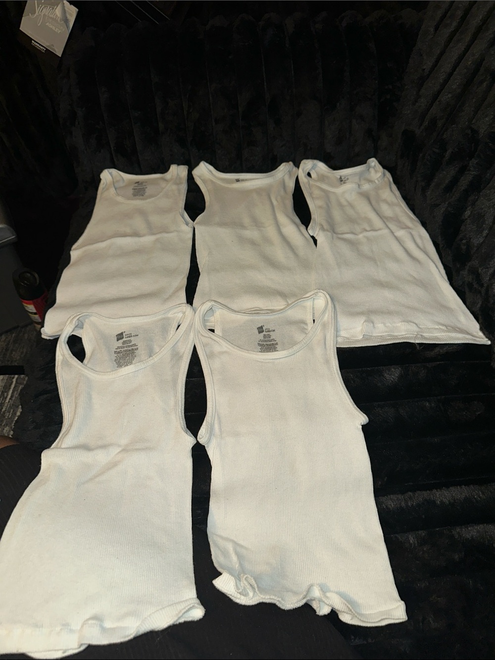 Hanes White Ribbed Tank Top - Classic Comfort